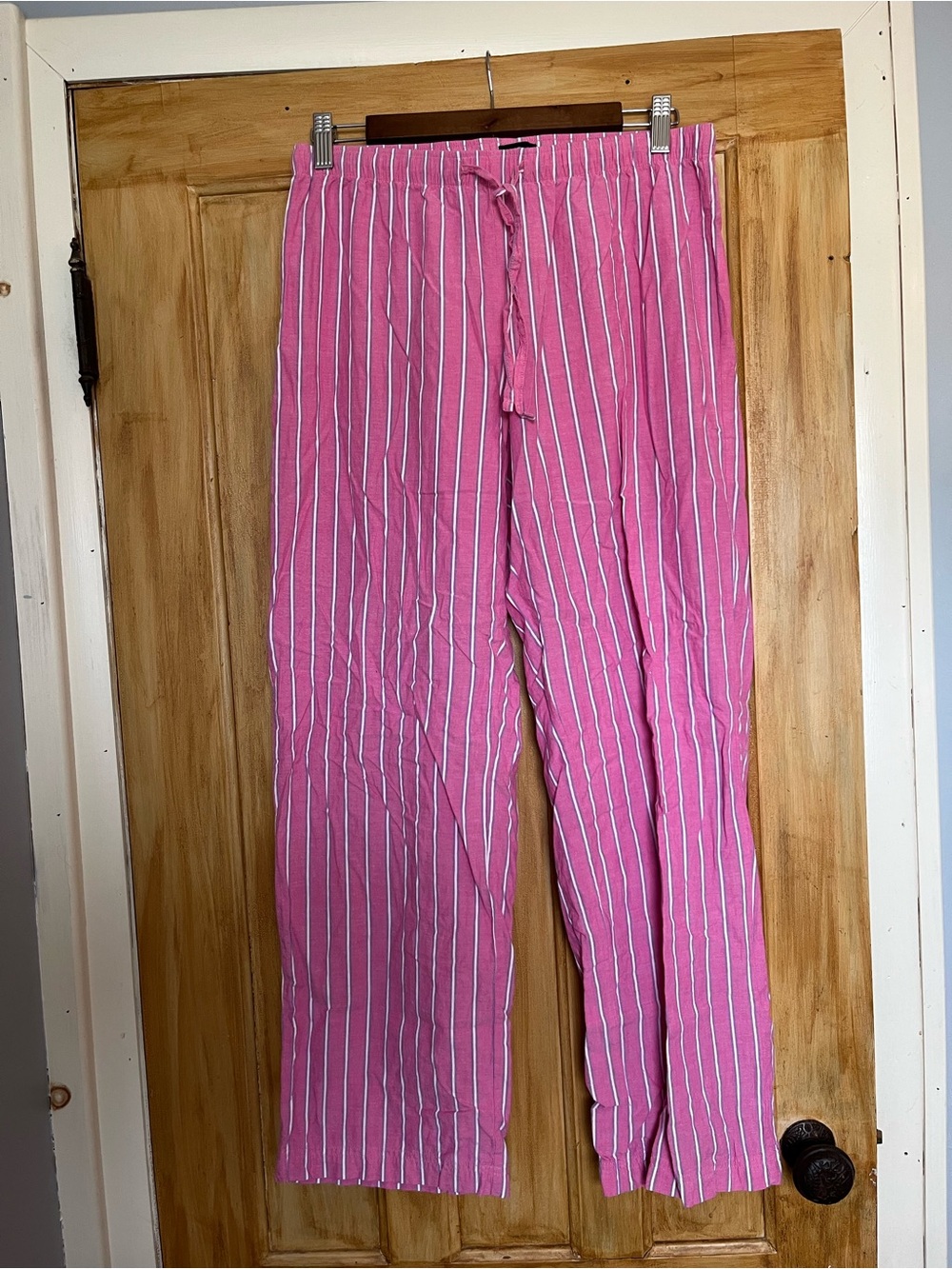 GapBody Pink Stripe Pajama Pants - Drawstring Relaxed Fit